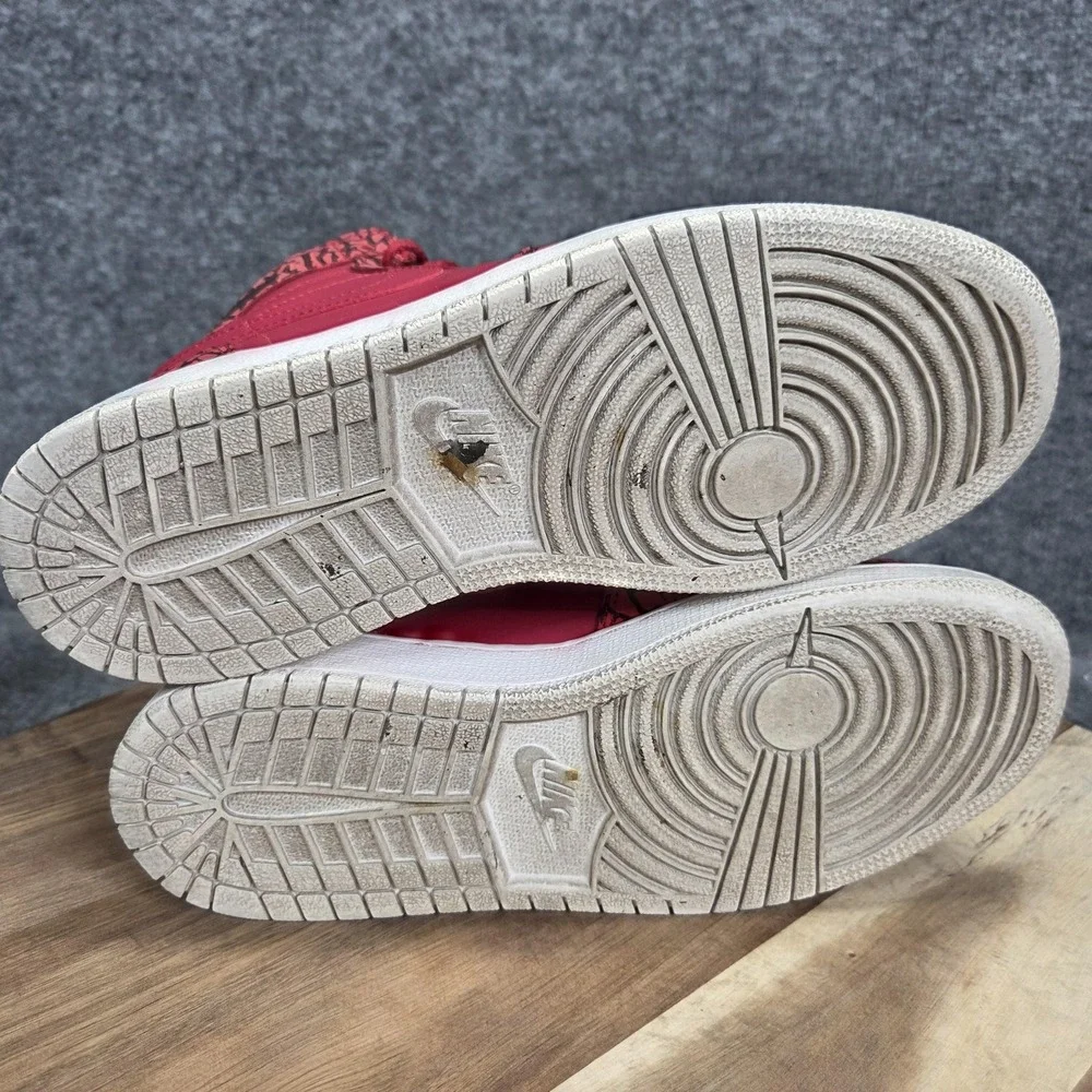 Nike Air Jordan 1 Retro High Premium Shoes Youth Size 5Y Red Elephant 838850-600